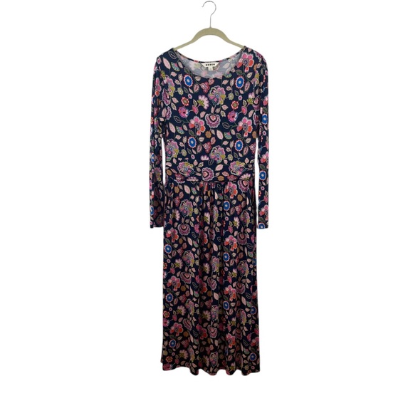 Boden Evelyn Floral Jersey Midi Long Sleeve Dress Boho Whimsy Cottage Sz 6R - Picture 5 of 11